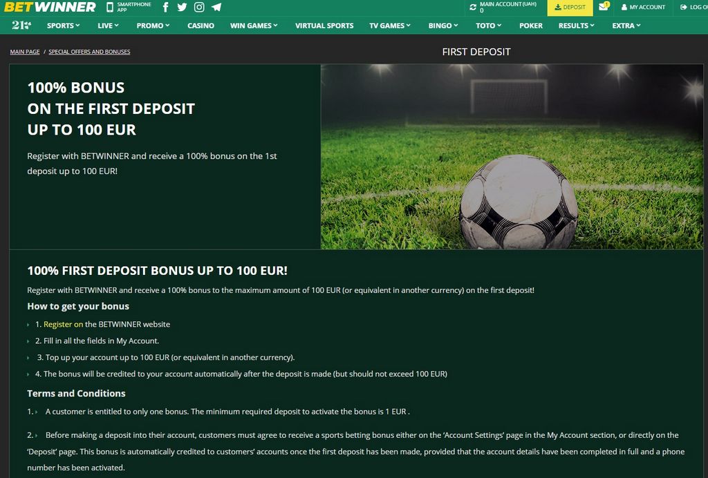 BetWinner Online Spor Bahisleri ve Kumarhane Web Sitesi